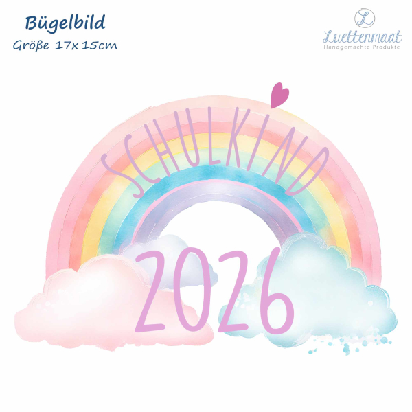 Bügelbild Schulkind 2026
